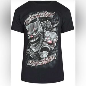 Humor Men's and Big Men's Smile Now Cry Later Masks Graphic Tee